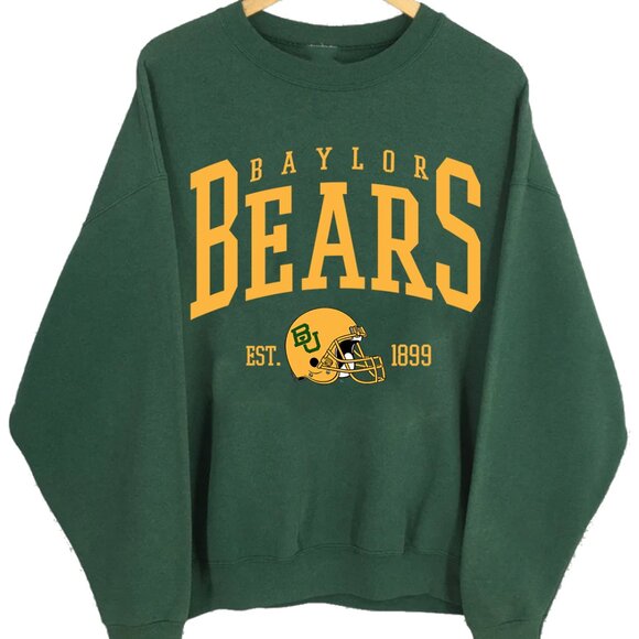 Baylor University Shirt Baylor Bears Football Sweatshirt Sweater Retro - Picture 1 of 3